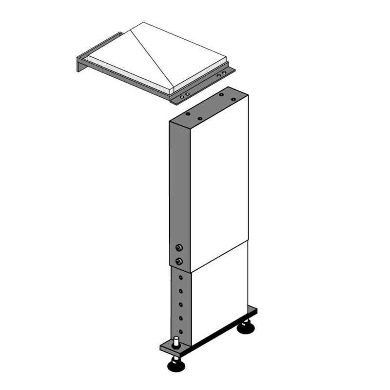 Anbauadapter für Rollenbahn zu Shark 331-1 NC Vollautomat Anbauseite rechts, inkl. zus. Stützfuß